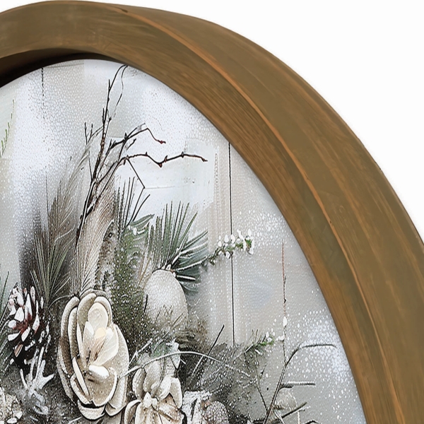 Personalized Winter Wreath Framed Art Print