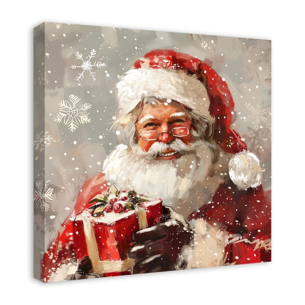 Happy Santa Canvas Art Print