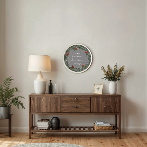 Let Heaven & Nature Sing White Framed Wall Plaque