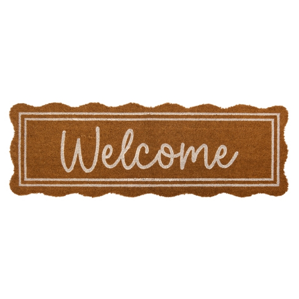Scalloped Edge Welcome Doormat