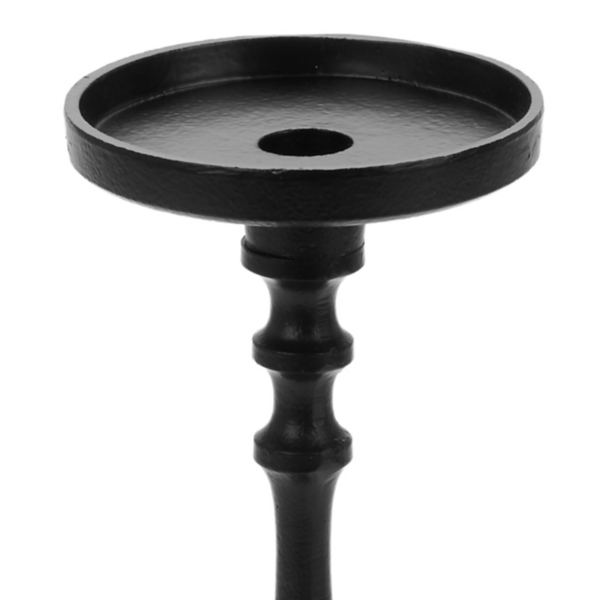Black Metal Pillar Candle Holder