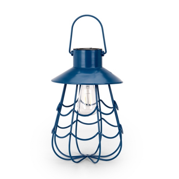 Captain Blue Metal Cage Solar Lantern