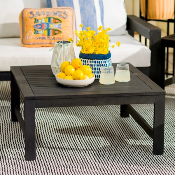 Black Wood Amalfi Outdoor Coffee Table