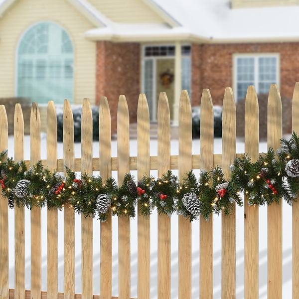 Pre-Lit Frosted Berry Pinecone Christmas Garland