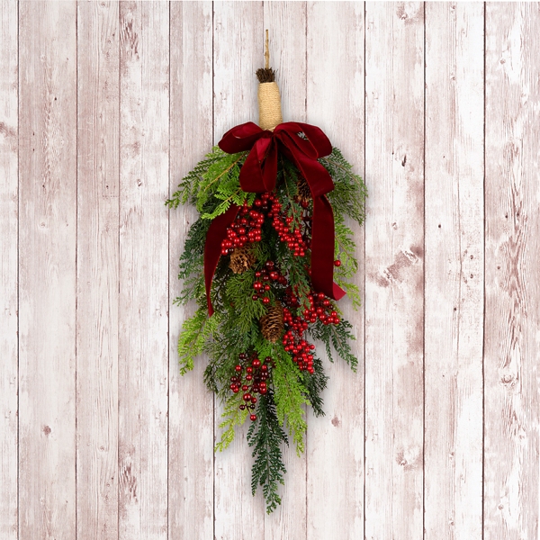 Christmas Joy Teardrop Swag