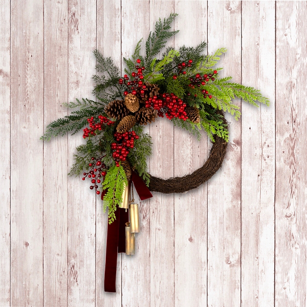 Christmas Chimes Half Wreath