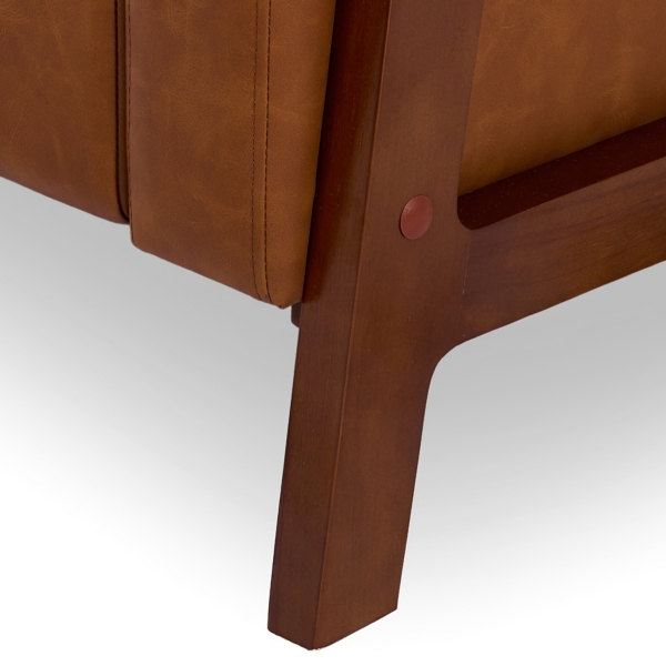 Camel Elliot Faux Leather Recliner
