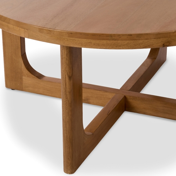 Round Porto Natural Wood Coffee Table