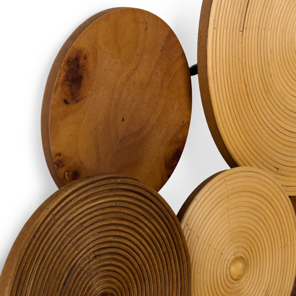 Natural Wood Medallions Wall Plaque