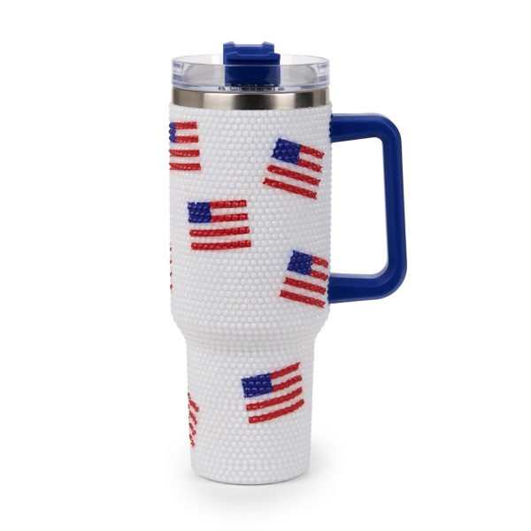 Bling Patriotic Flag Otto 40 oz. Insulated Tumbler