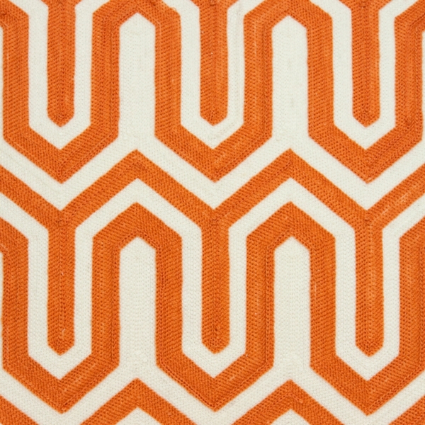 Machu Orange Woven Pillow