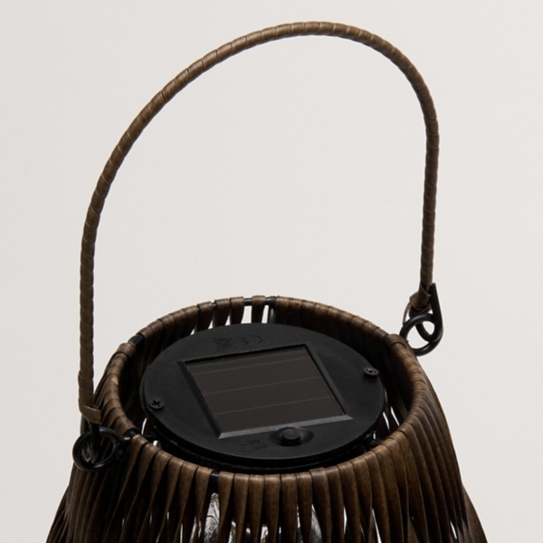 Brown Woven Solar Lantern