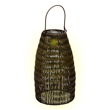 Brown Woven Solar Lantern, 10 in. | Kirklands Home