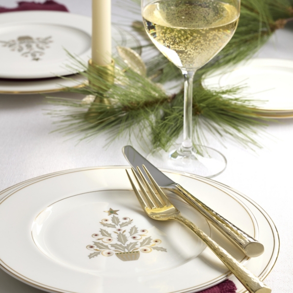 Lenox Federal Gold Tree Accent Plates, Set of 4