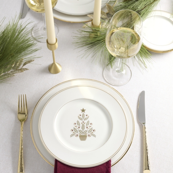 Lenox Federal Gold Tree Accent Plates, Set of 4