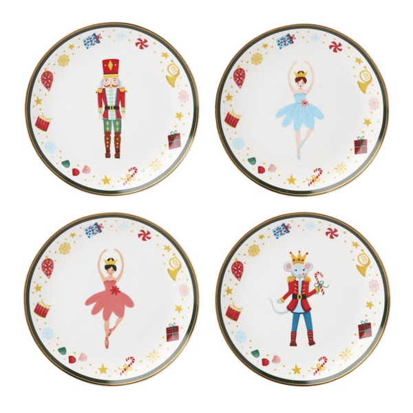 Lenox Nutcracker Ballet Tidbit Plates, Set of 4