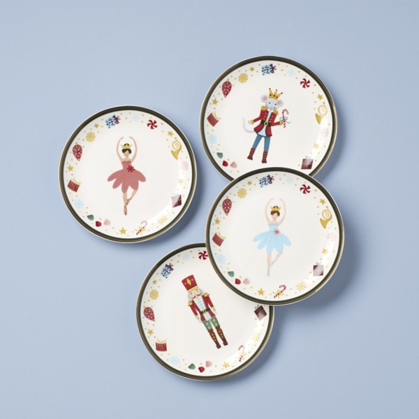 Lenox Nutcracker Ballet Tidbit Plates, Set of 4