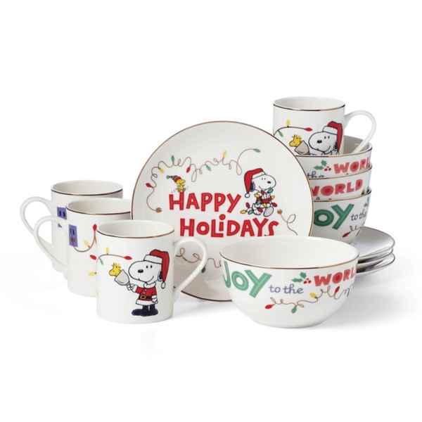 Lenox Snoopy Christmas 12-pc. Dessert Set