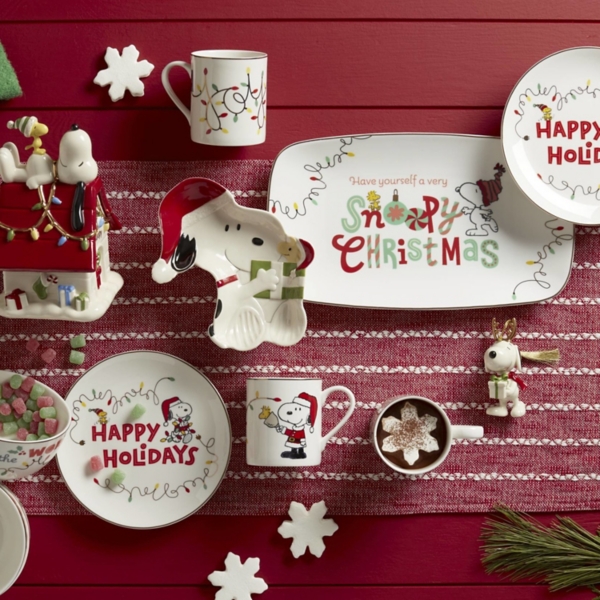 Lenox Snoopy Christmas 12-pc. Dessert Set