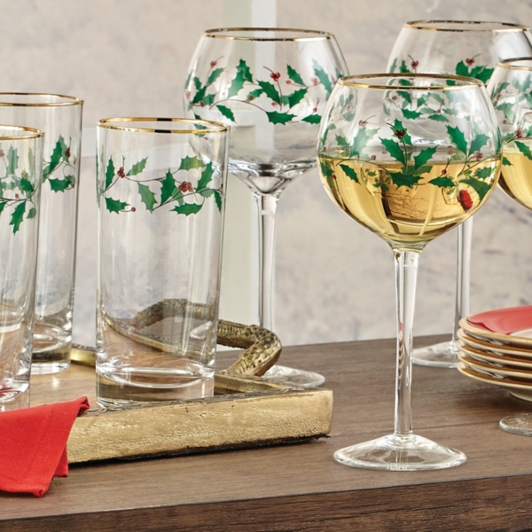 Lenox Holly 4-pc. Balloon Wine Glass Set