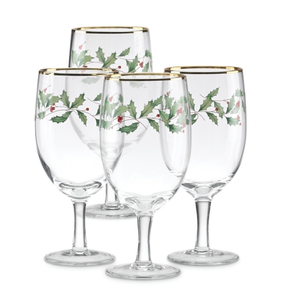 Lenox Holly 4-pc. Iced Beverage Glass Set