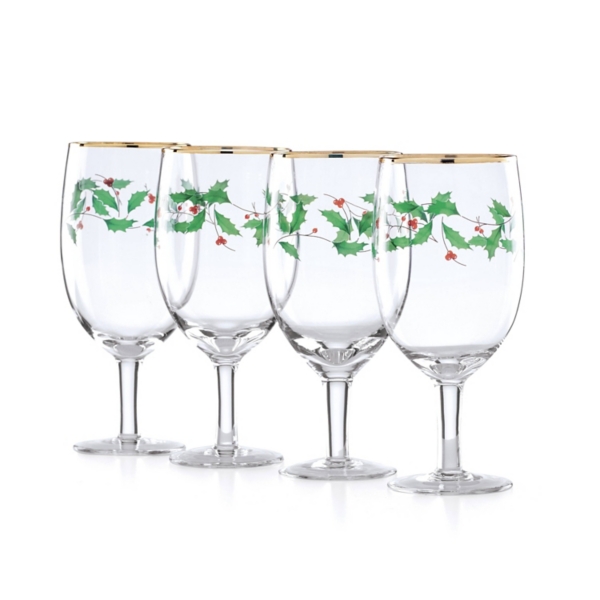 Lenox Holly 4-pc. Iced Beverage Glass Set