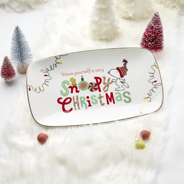 Lenox Snoopy Christmas Serving Tray