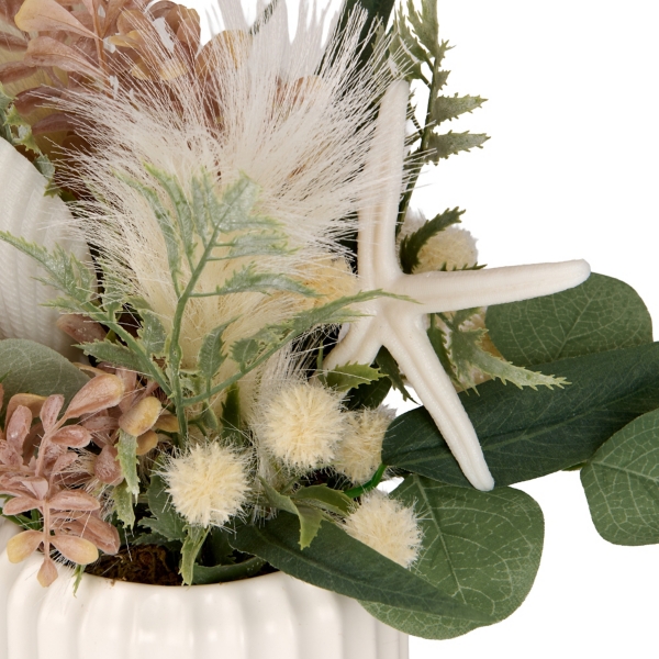 Coastal Shell and Starfish Arrangement