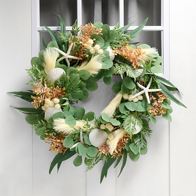 Lambs Ear Coastal Shell Wreath | Kirklands Home