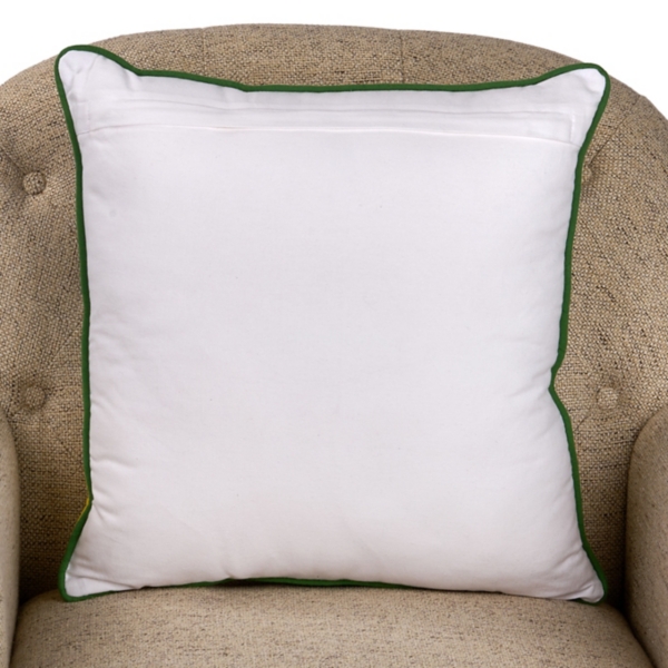 Tossed Embroidered Lemon Pillow