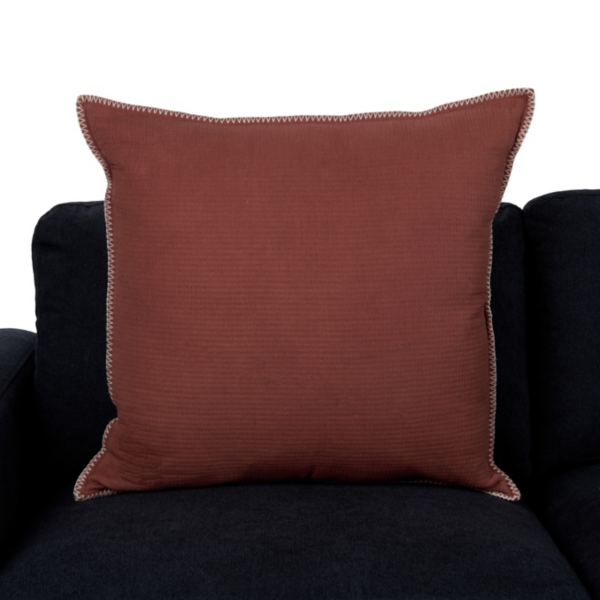 Mauve Gauze Whipstitch Oversized Pillow