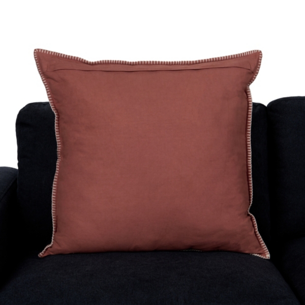 Mauve Gauze Whipstitch Oversized Pillow