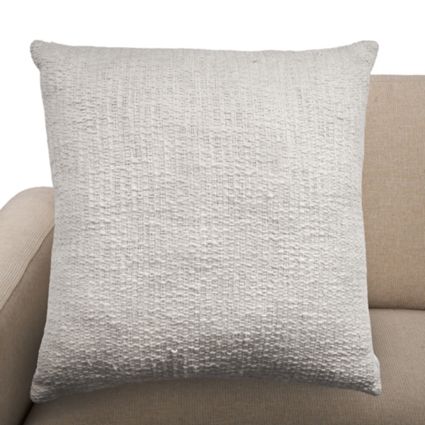 Solid Ivory Woven Oversized Pillow