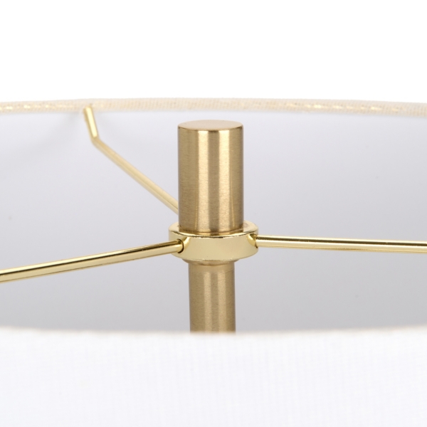 Brushed Gold Metal Circle Table Lamp