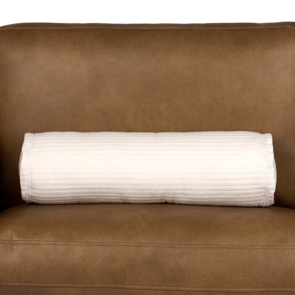 Kirkland's Quilted Bolster Pillow In White