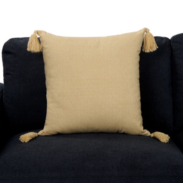Yellow Farah Embroidered Floral Pillow