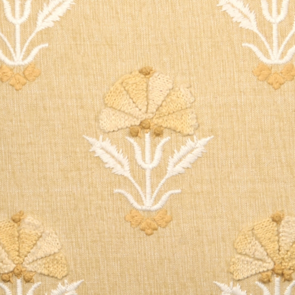 Yellow Farah Embroidered Floral Pillow