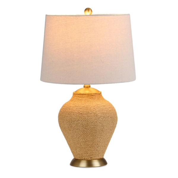 Natural Rope and Gold Table Lamp