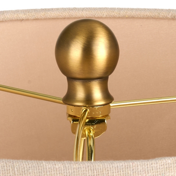 Natural Rope and Gold Table Lamp