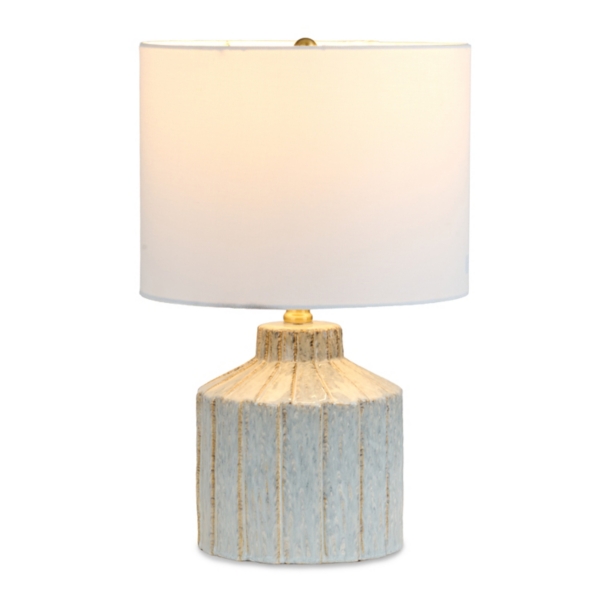 Light Blue Glazed Ceramic Table Lamp