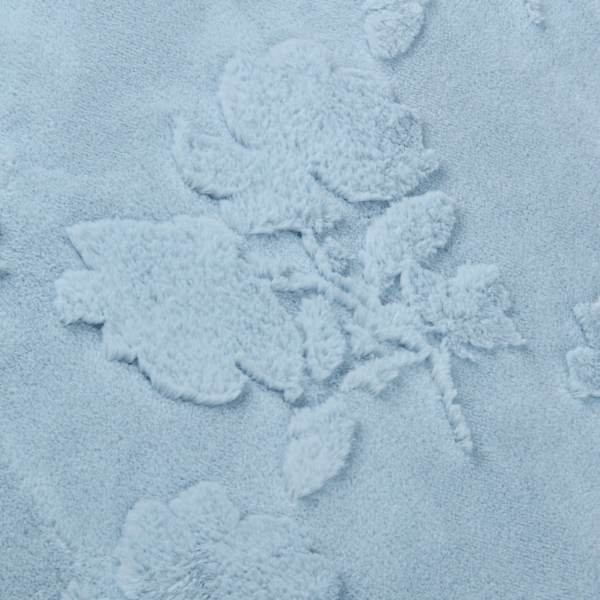 Blue Dimensional Flowers Throw