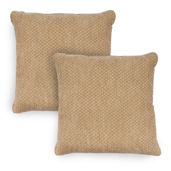 Taupe Textured Chenille Pillows, Set of 2