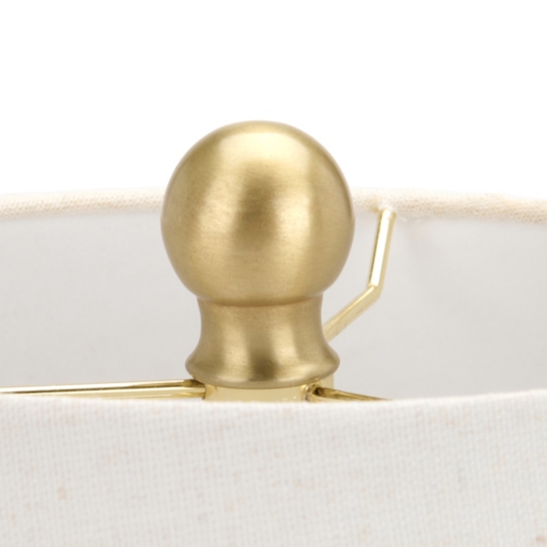 White Hourglass Base Table Lamp