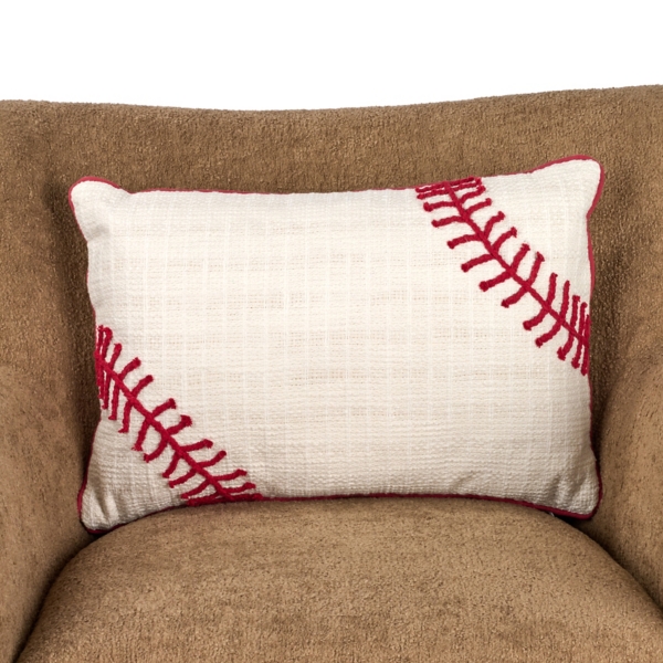 Baseball Stitched Lumbar Pillow