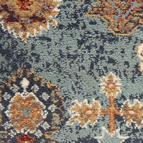 Teal Allure Classic Floral Area Rug