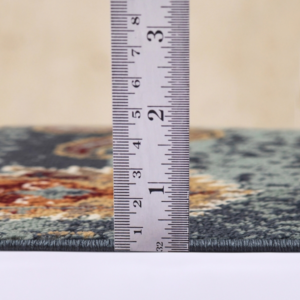 Teal Allure Classic Floral Area Rug