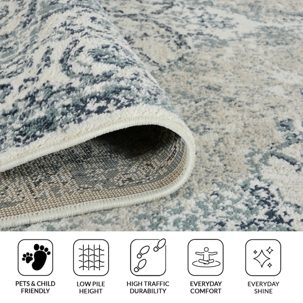 Ivory Allure Classic Medallion Area Rug, 8x11