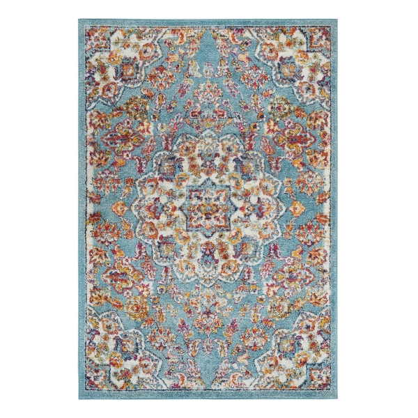 Sea Blue Alexandria Medallion Area Rug, 2x3