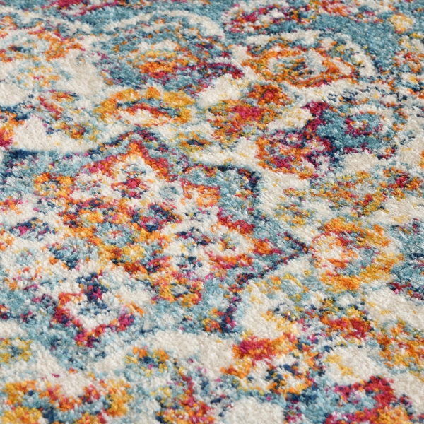 Sea Blue Alexandria Medallion Area Rug, 2x3