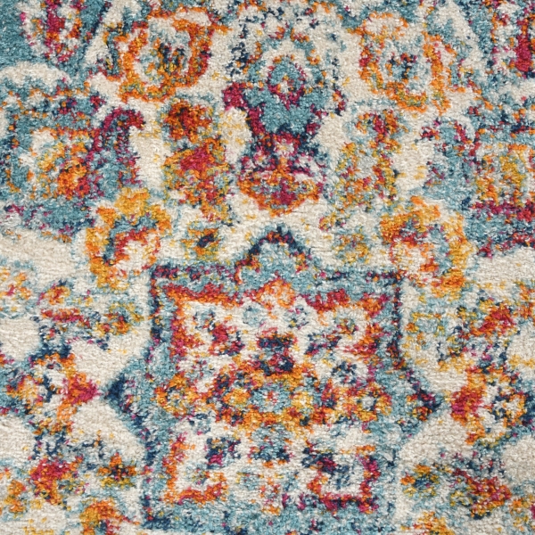 Sea Blue Alexandria Medallion Area Rug, 2x3